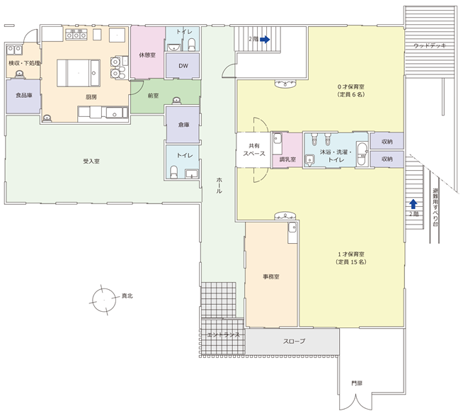 森のまち あおば保育園1F平面図