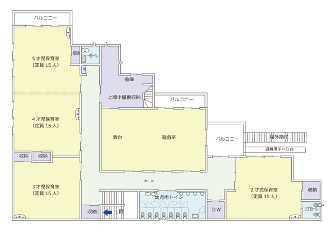 森のまち ひなた保育園2F平面図