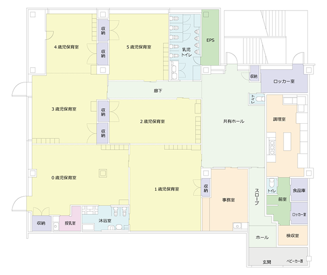 森のまち おおたかの森ナーサリースクール平面図